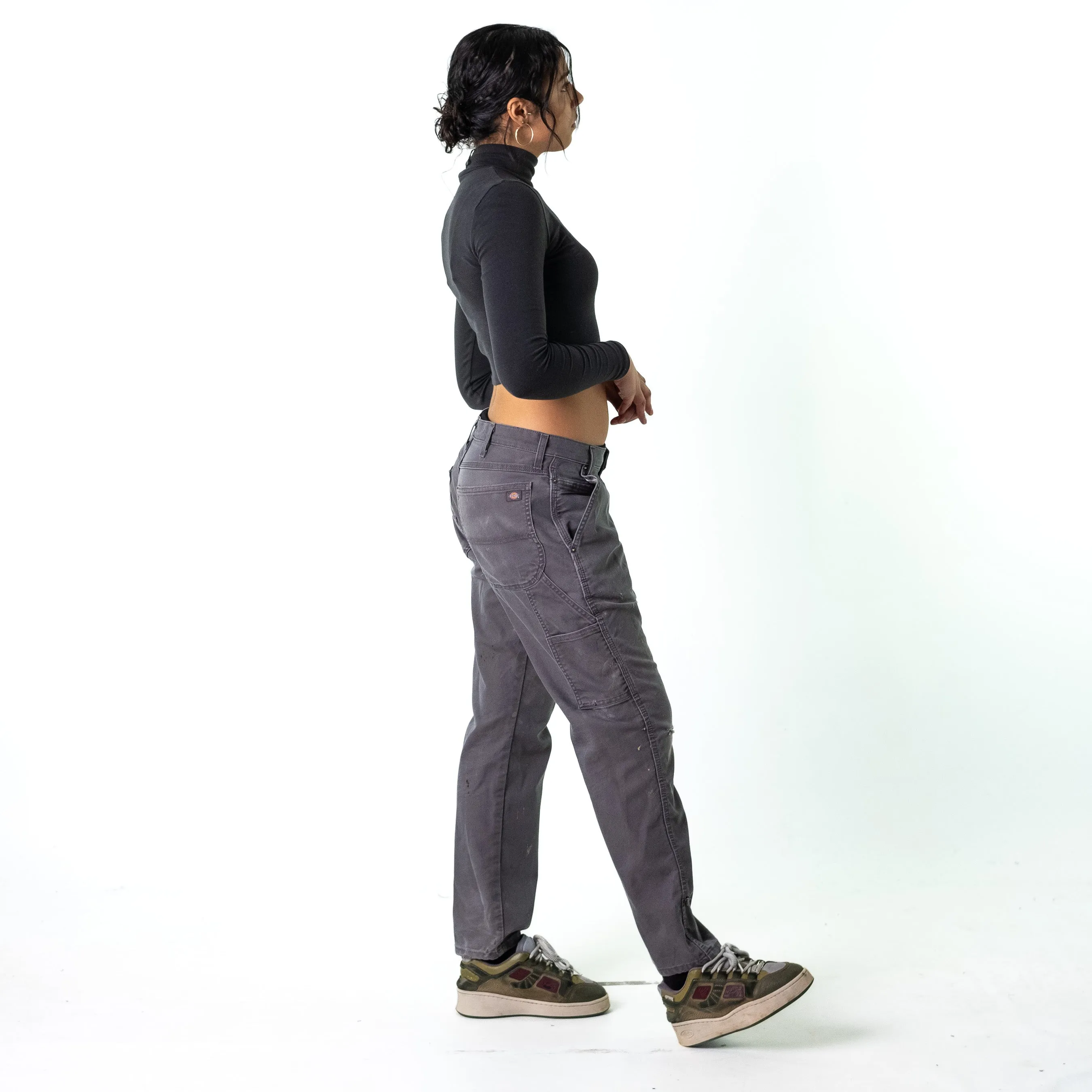 Light Grey 90s Dickies  Cargo Skater Trousers Pants Jeans (34x30)