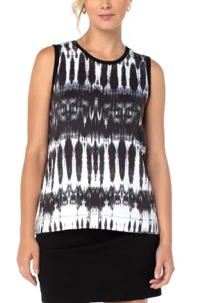 Liverpool Sleeveless Knit Top with Miter Back