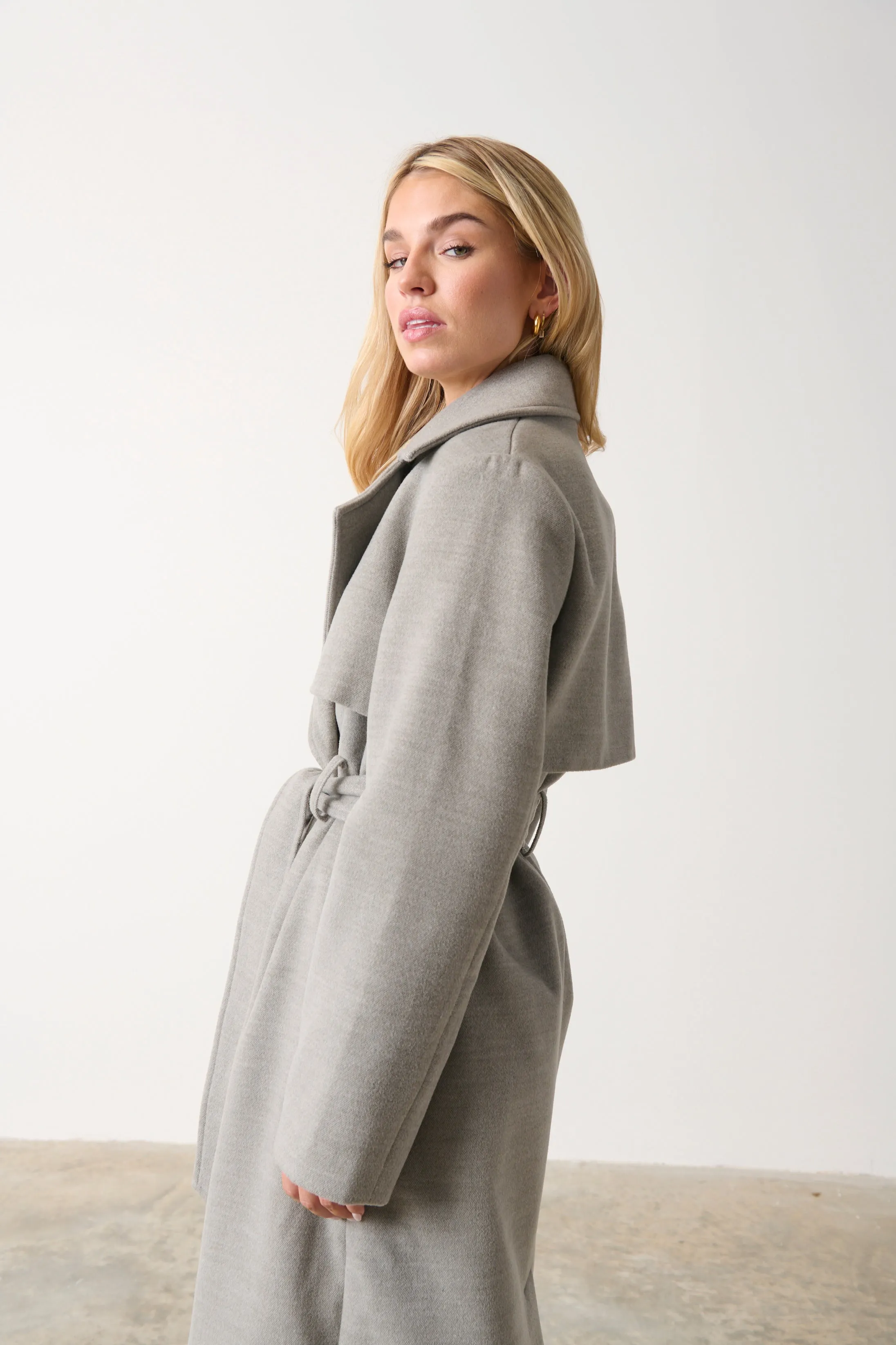 Logan Felted Trench - Grey