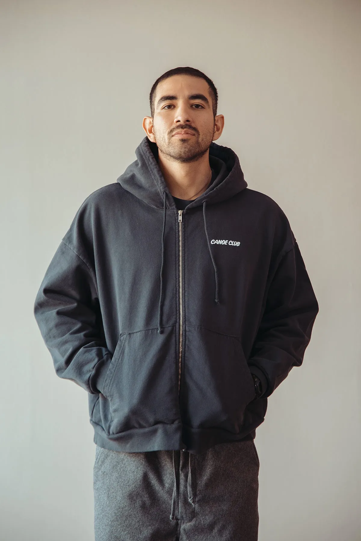 Logo Zip Hoodie - Graphite