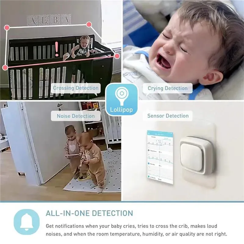 Lollipop - Baby Monitor Full-Featured Smart Wi-Fi Camera, Cotton Candy