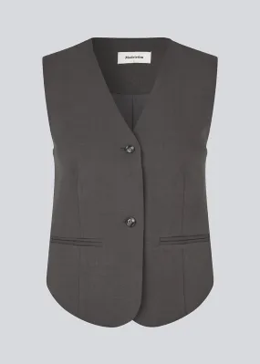 LonnieMD vest - Dark Grey Melange