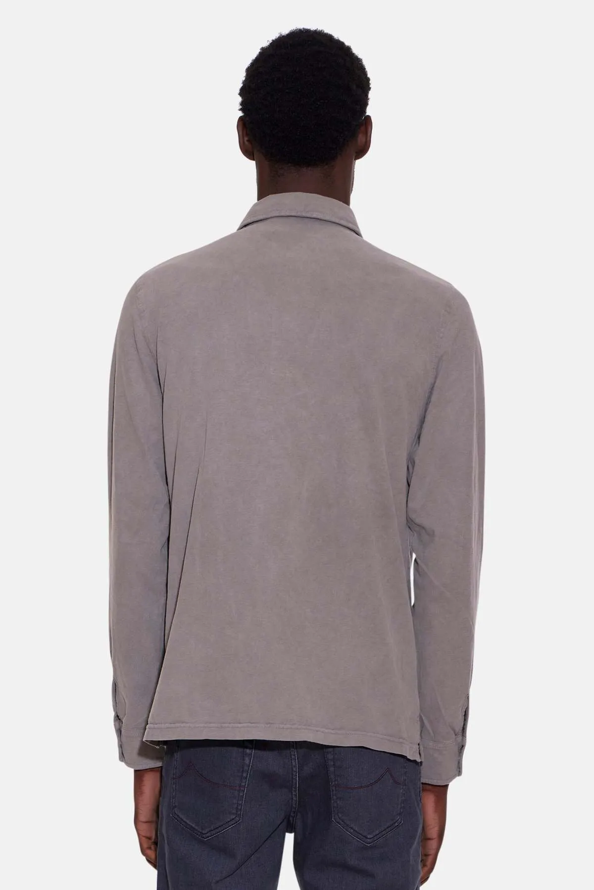 Luigi Long Sleeve Polo - Carbon