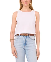 Macy's Vince Camuto Women's Linen-Blend Crewneck Sleeveless Tank Top