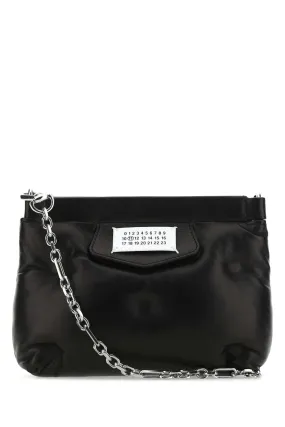 Maison Margiela Black Nappa Leather Glam Slam Red Carpet Clutch