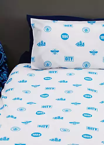 Manchester City FC Crest Reversible Duvet Cover Set | Kaleidoscope
