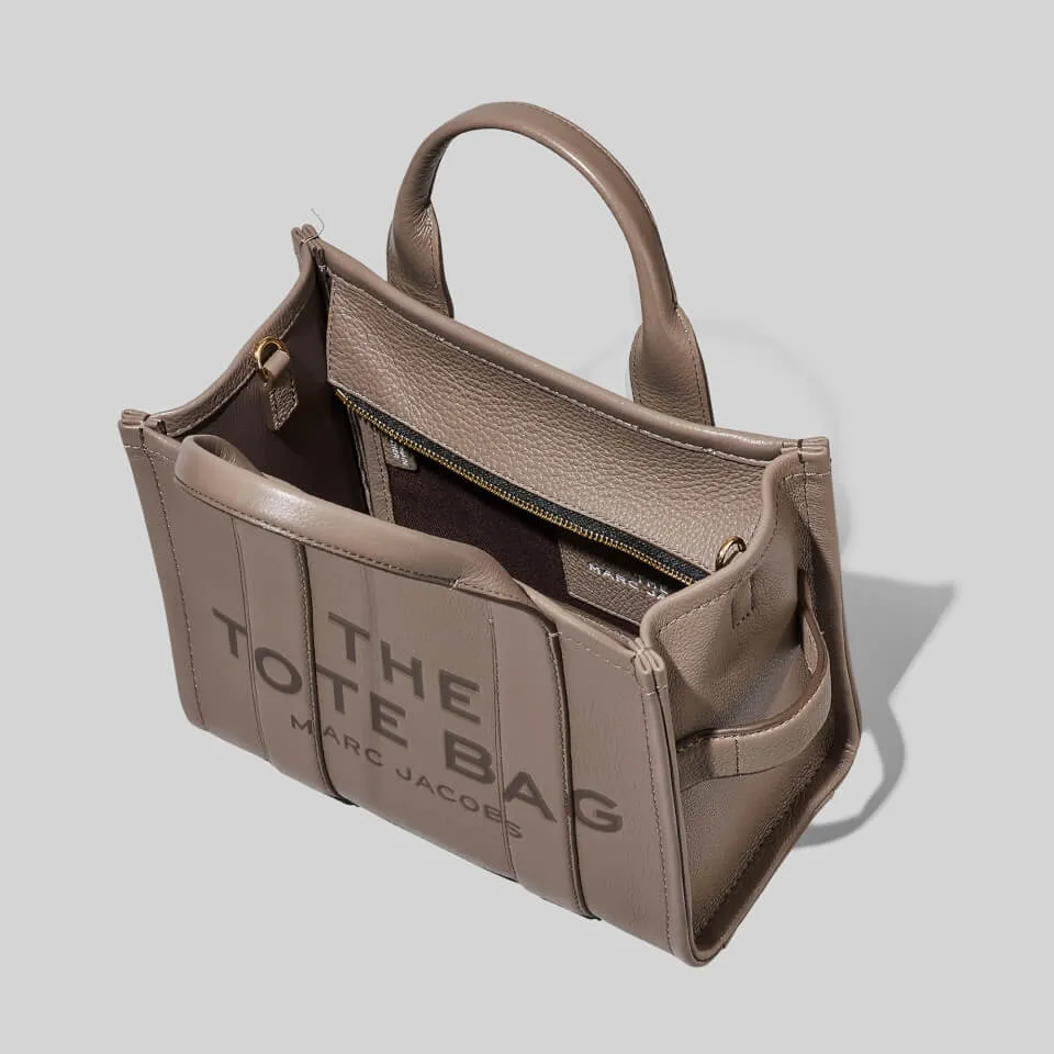 Marc Jacobs Women's The Small Leather Tote Bag - Cement | Coggles