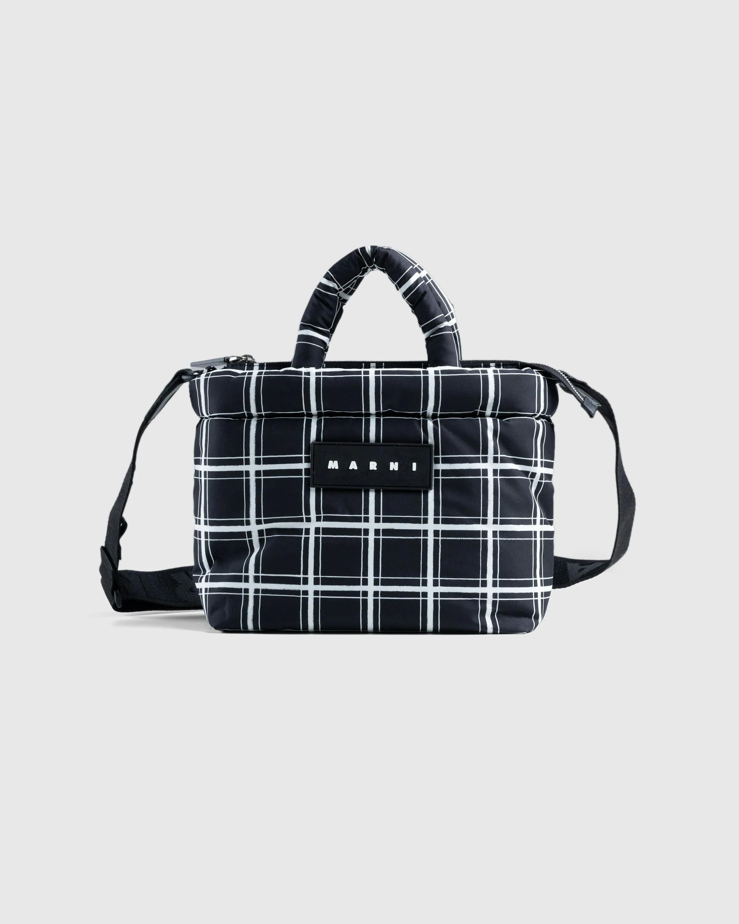 Marni – Mini Plaid Check Tote Bag Black | Highsnobiety Shop