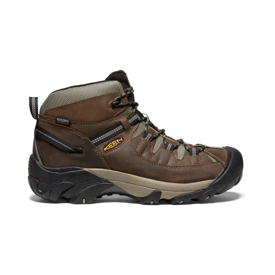 Men's Keen Targhee II Mid Waterproof Hiking Boots Color: Shitake/ Brindle