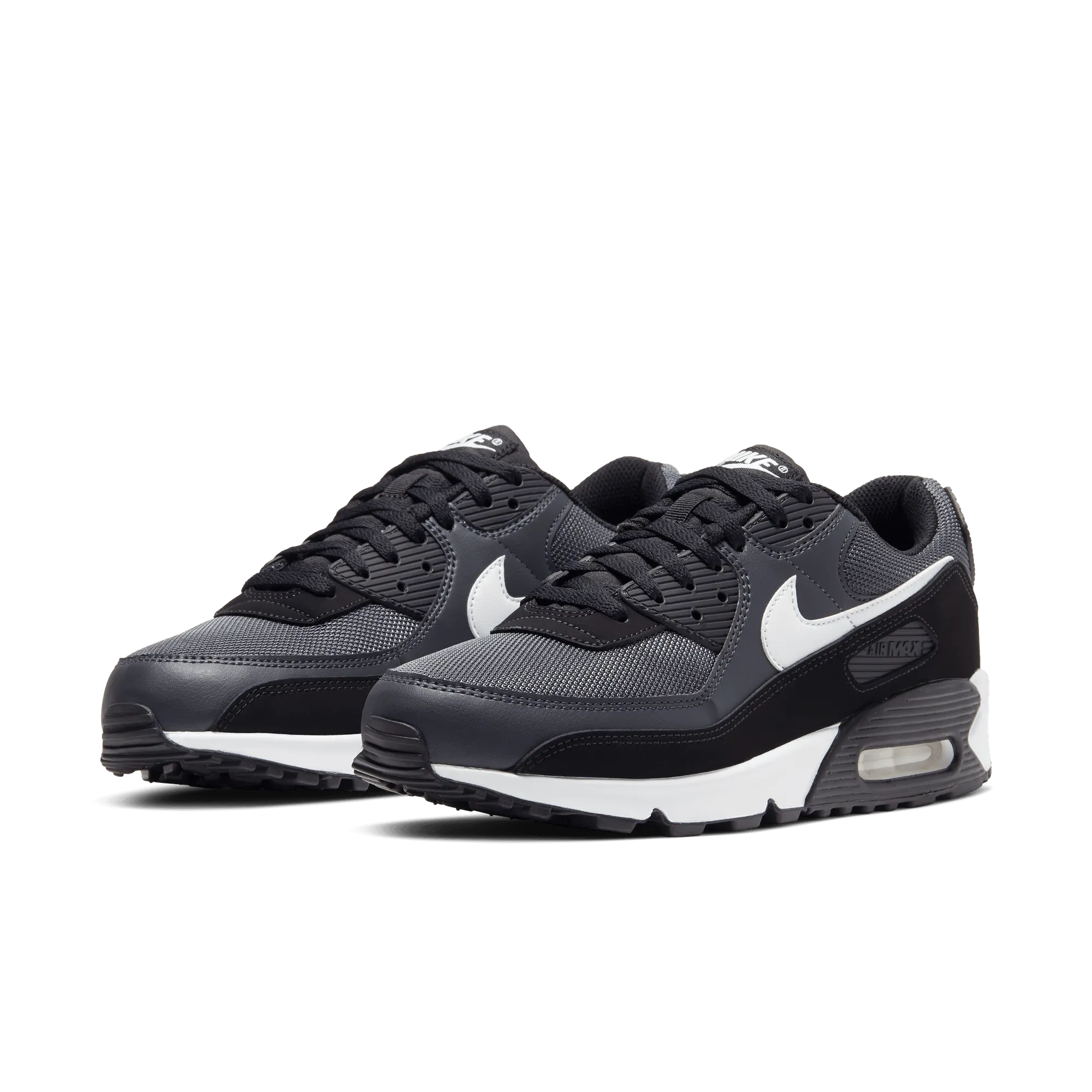 Men's Nike Air Max 90 - Iron Grey/White/DK Smoke Grey/Black