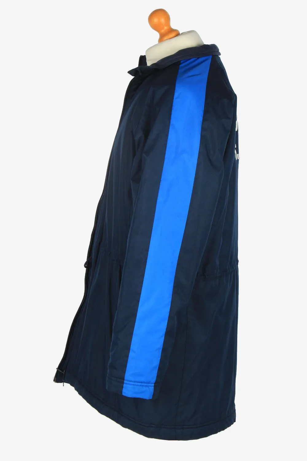 Mens Nike Long Puffer F.C Jeugdopleiding Jacket Vintage Size L Navy C2507 - Pepper Tree London
