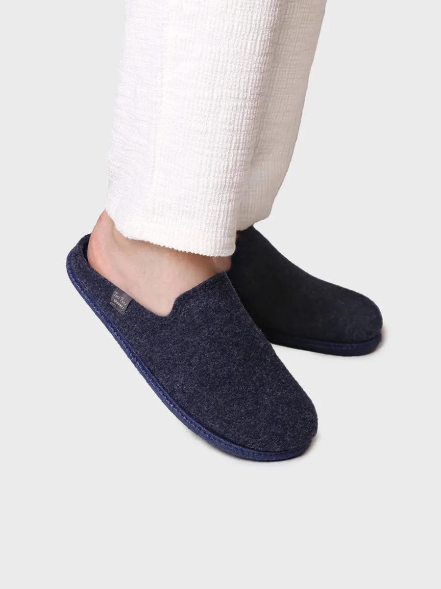 Men's Slippers made from Recycled Wool in Grey - TOMAS-RW