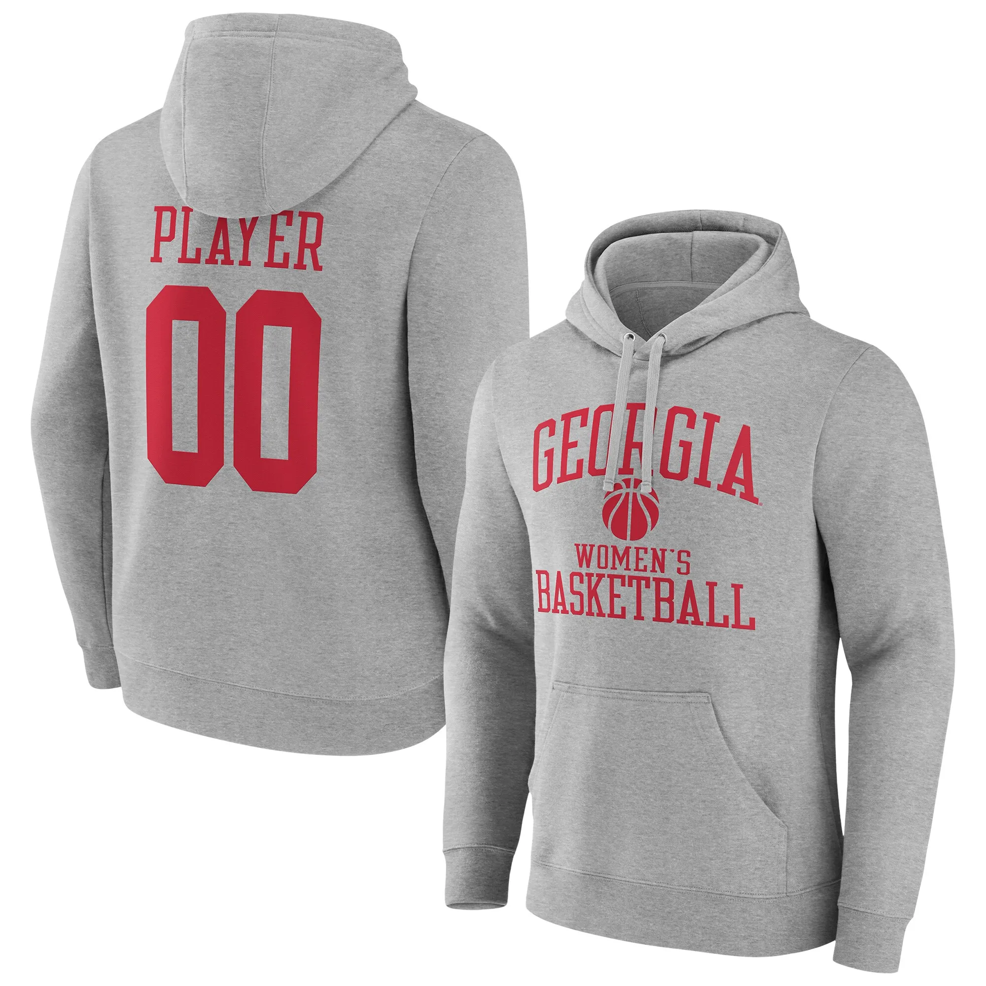 Men's Gray Georgia Bulldogs Women's Basketball Pick-A-Player NIL Gameday Tradition Pullover Hoodie
