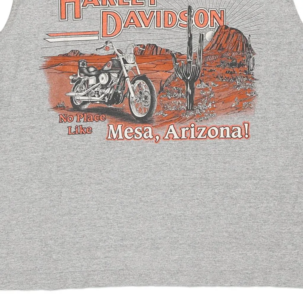 Mesa, Arizona Harley Davidson Graphic Vest - Large Grey Cotton