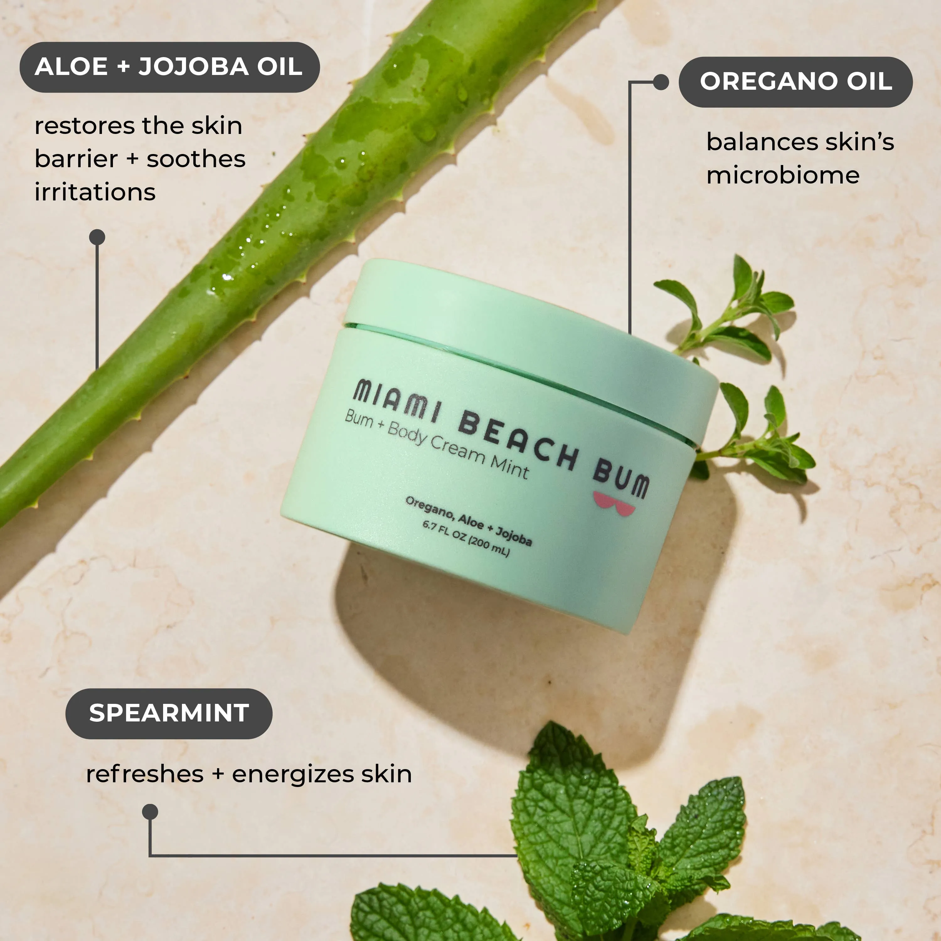 Miami Beach Bum Bum and Body Cream Mint