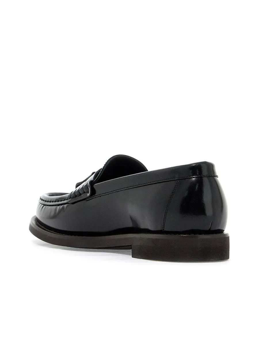 Minimal Shiny Tassel Calfskin Loafers