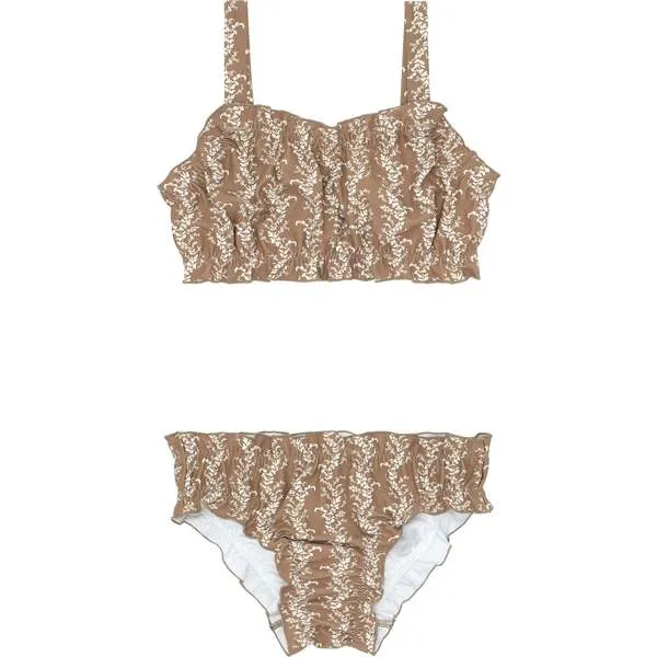 Minnow Almond Floral Ruffle Bikini