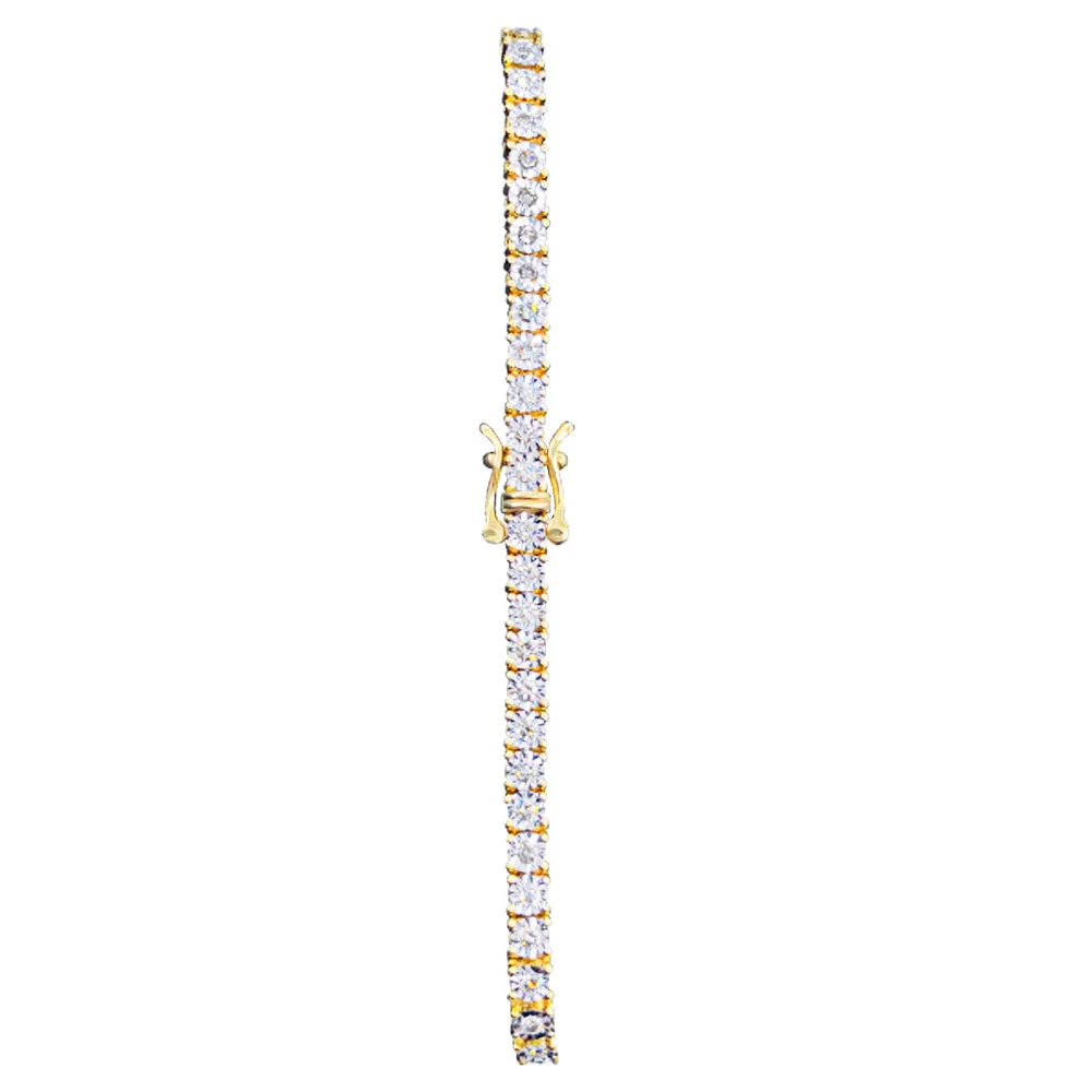 Miracle Tennis Bracelet 1.25cttw Diamond 10K Yellow Gold