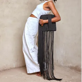 Miriro Woven Tassel Clutch