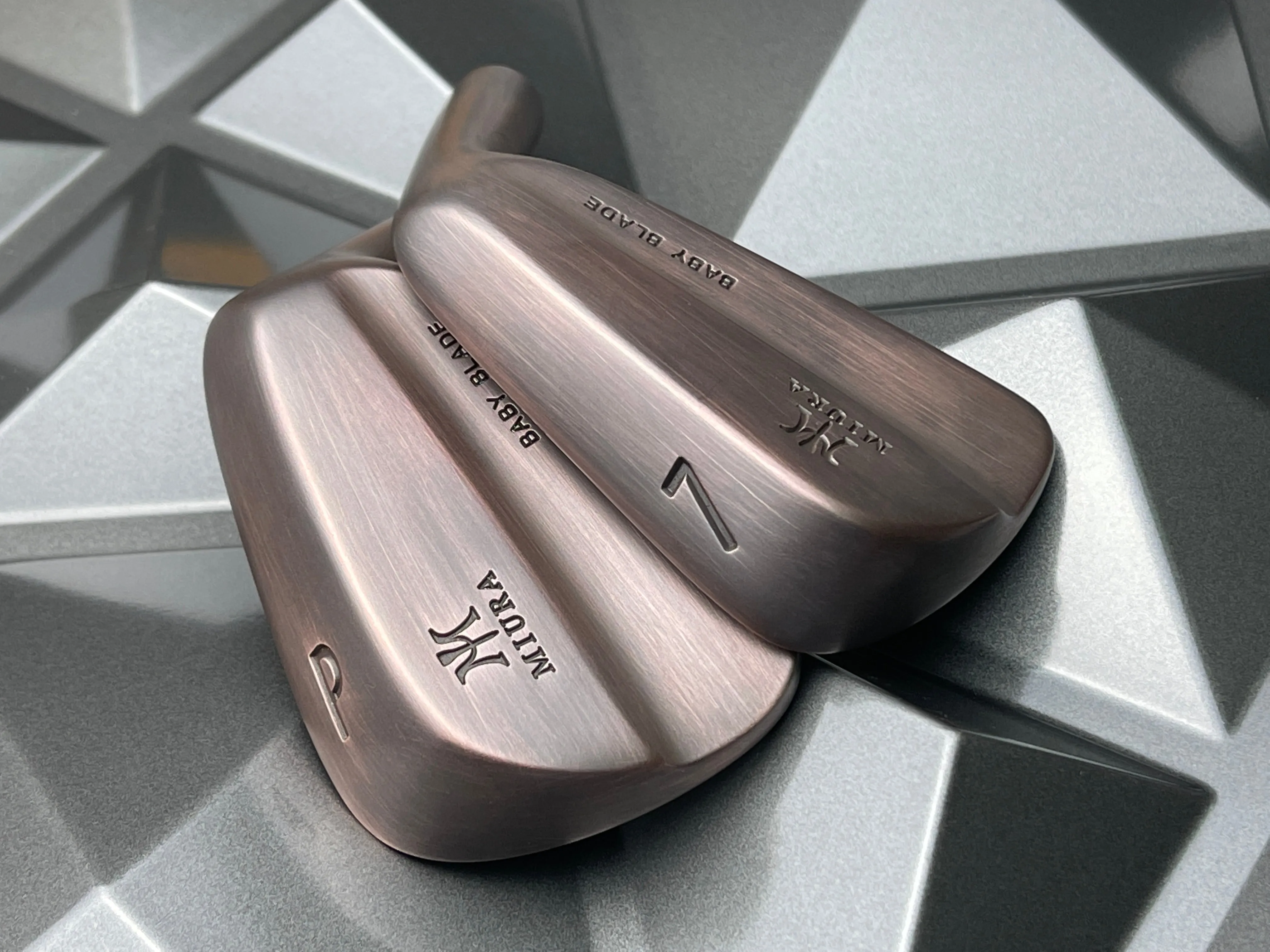 Miura Golf Irons Baby Blades 2.0 in Brushed Black Copper 3 to P