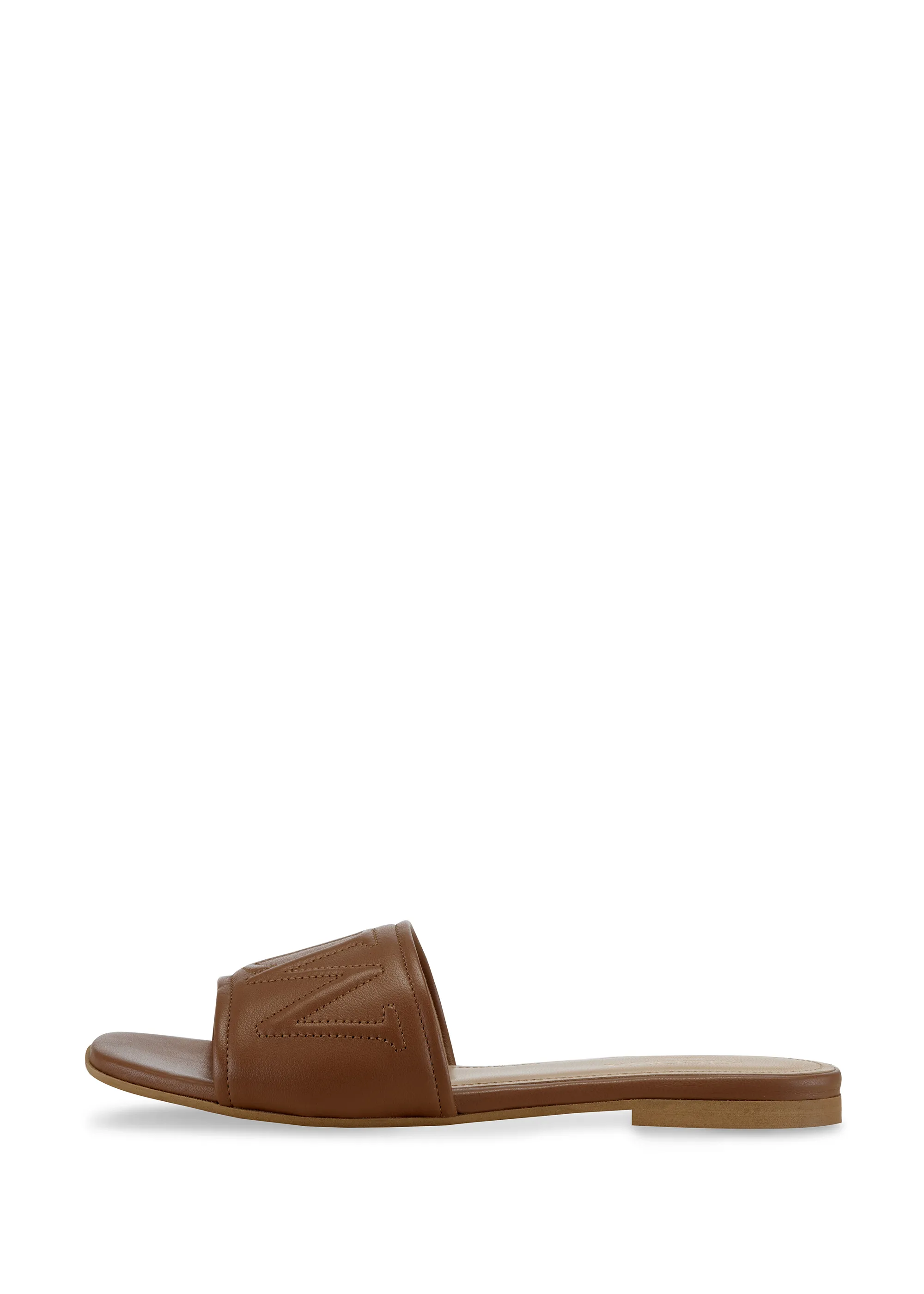 Monogram slide sandals - LAUREWI NCW in Brown