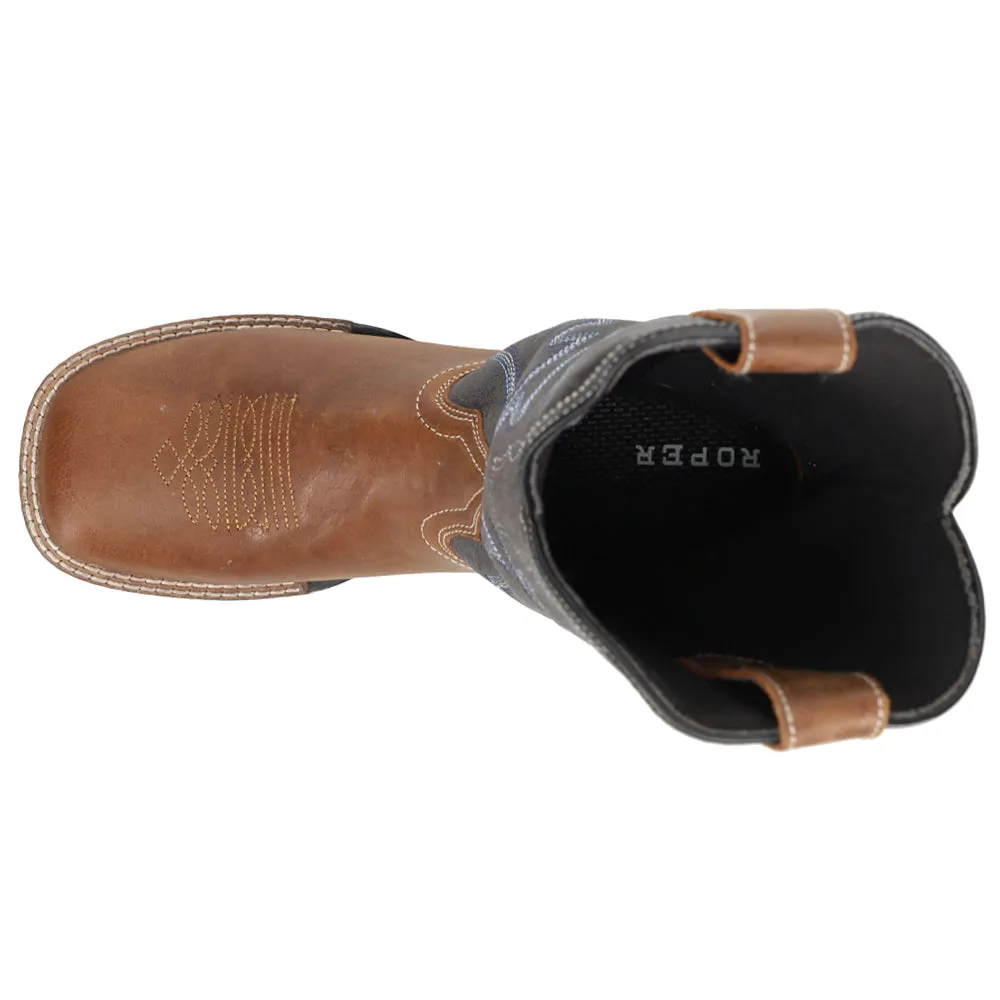 Monterey Square Toe Cowboy Boots (Big Kid)