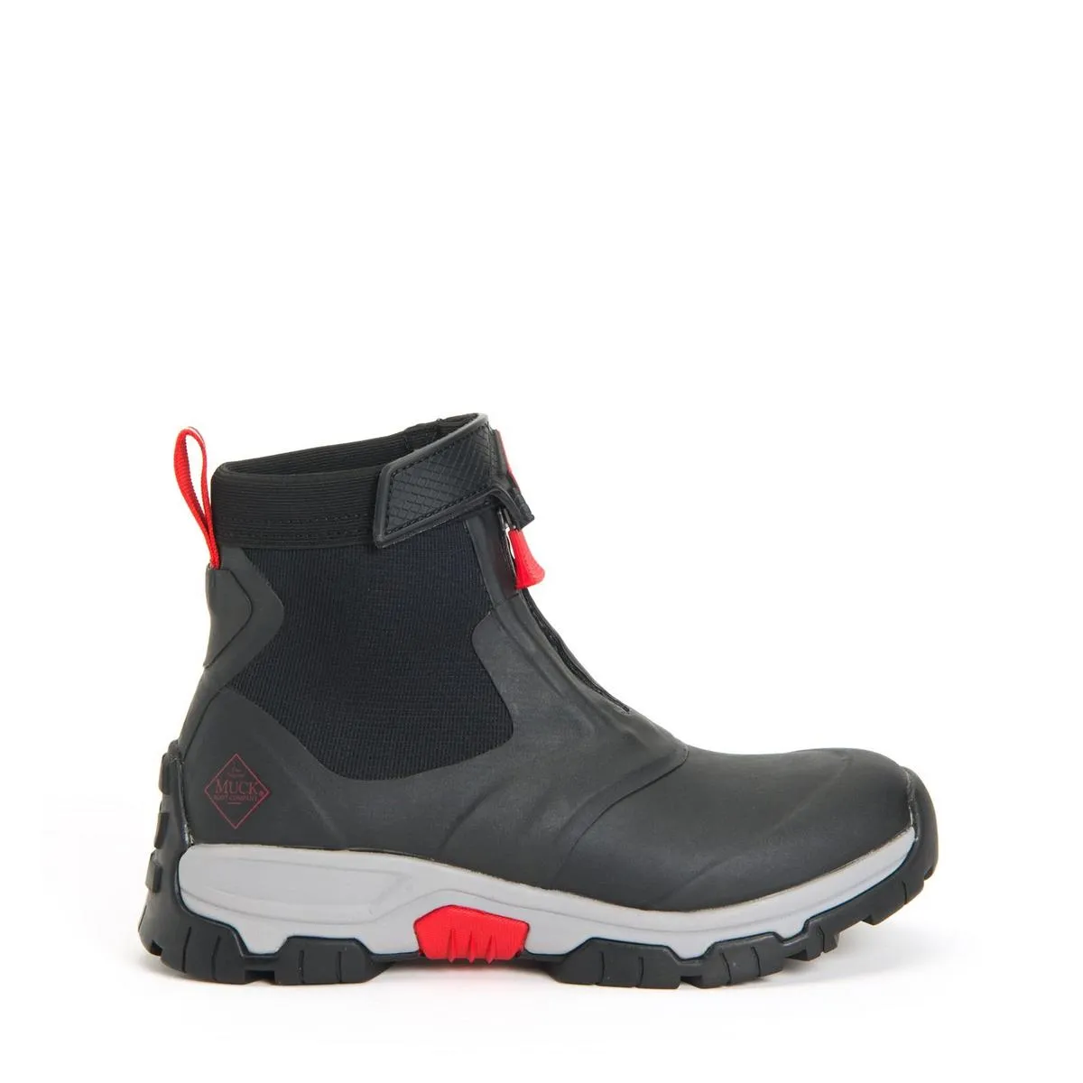 Muck Boots Apex Mid Zip Wellingtons Grey/Red