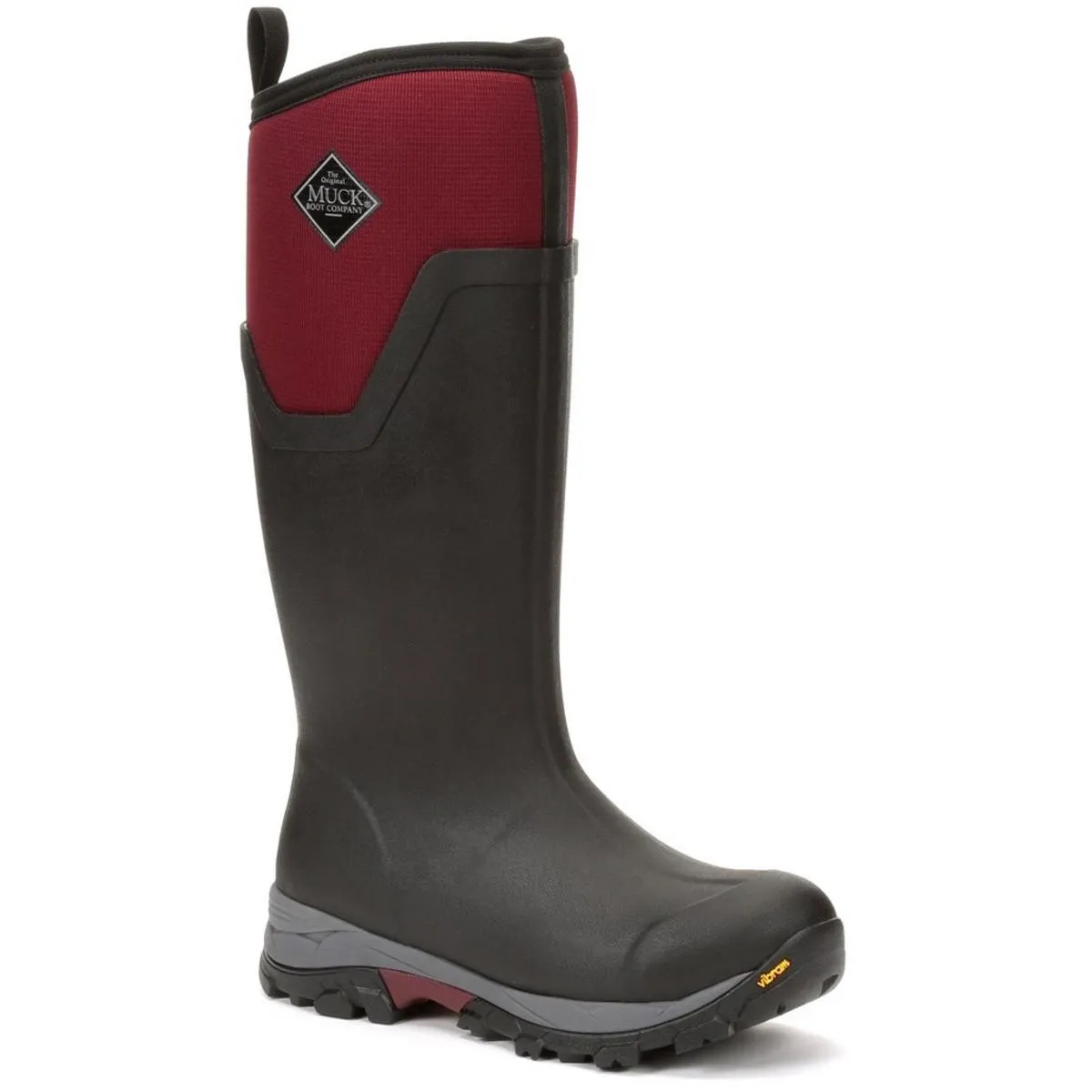 Muck Boots Arctic Ice Tall Wellingtons Black/Maroon