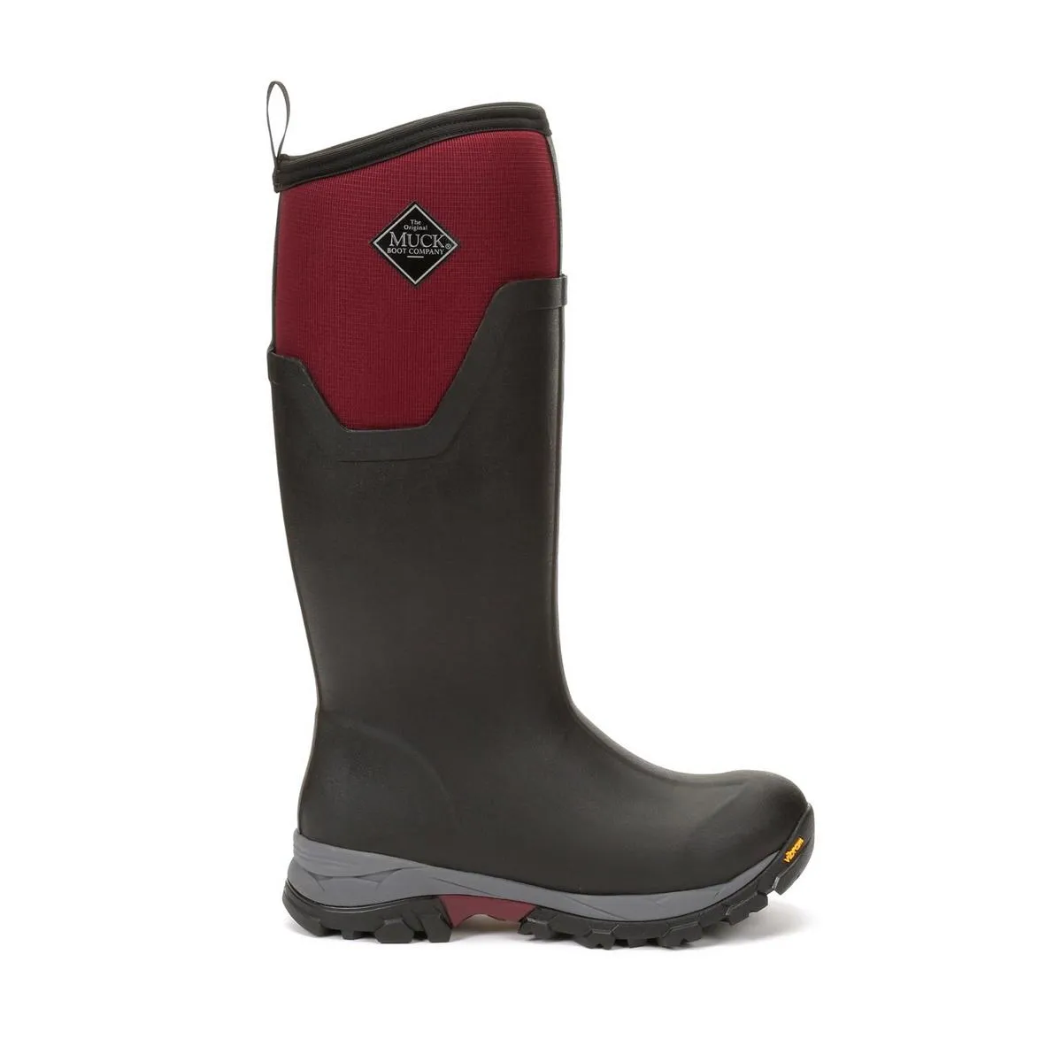 Muck Boots Arctic Ice Tall Wellingtons Black/Maroon