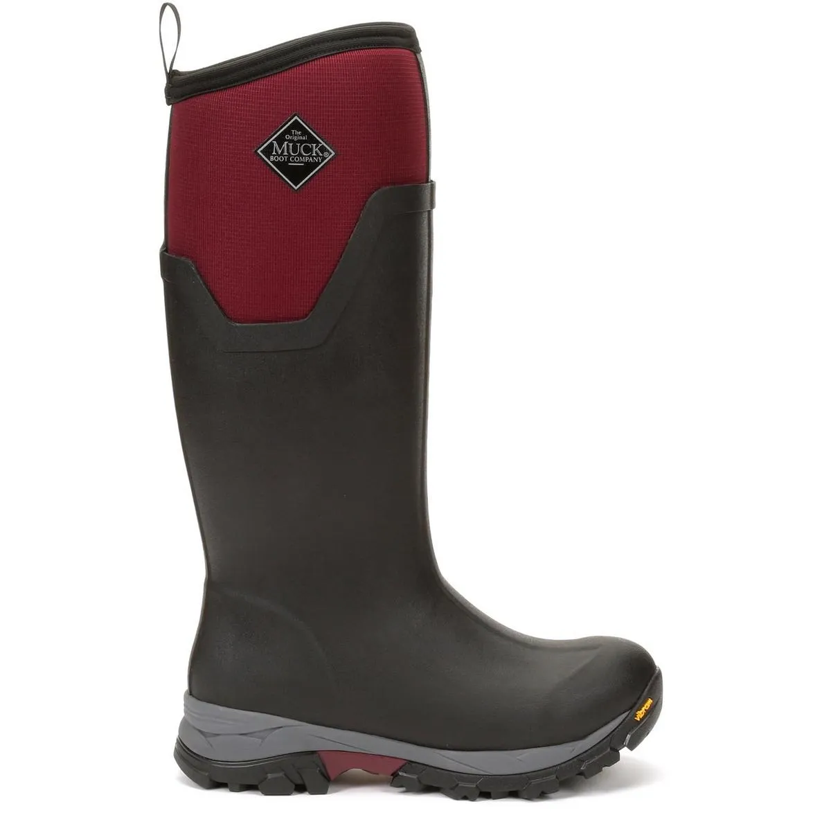 Muck Boots Arctic Ice Tall Wellingtons Black/Maroon