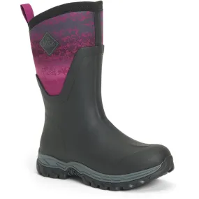 Muck Boots Arctic Sport Mid Wellington Boots Black/Magenta