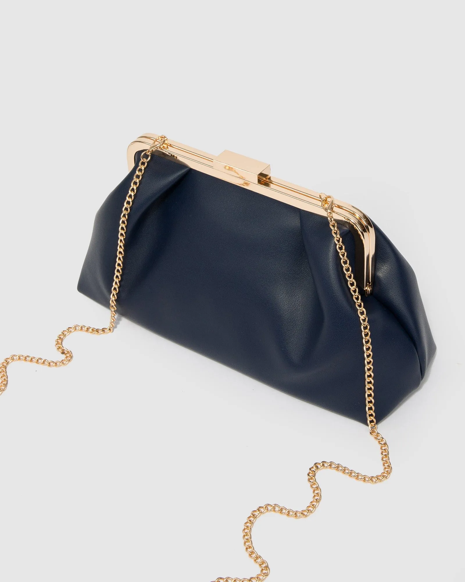 Navy Blue Noa Clutch Bag
