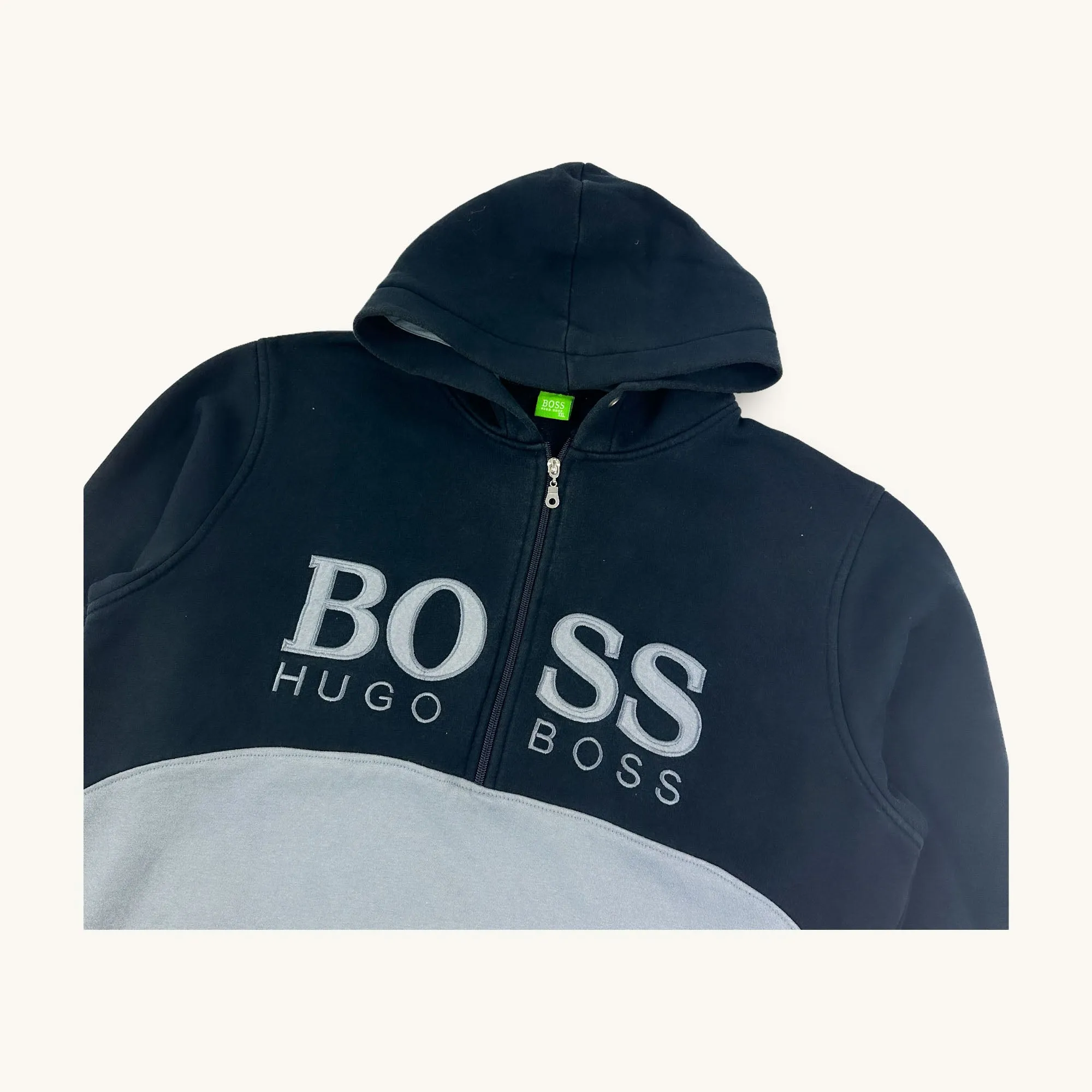 Navy Hugo Boss Reworked Hoodie Sweatshirt (XL)