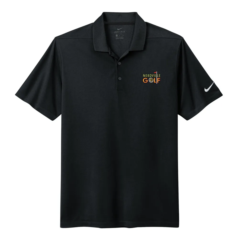 Nerdville Golf Logo Nike Micro Pique 2.0 Polo (Men)