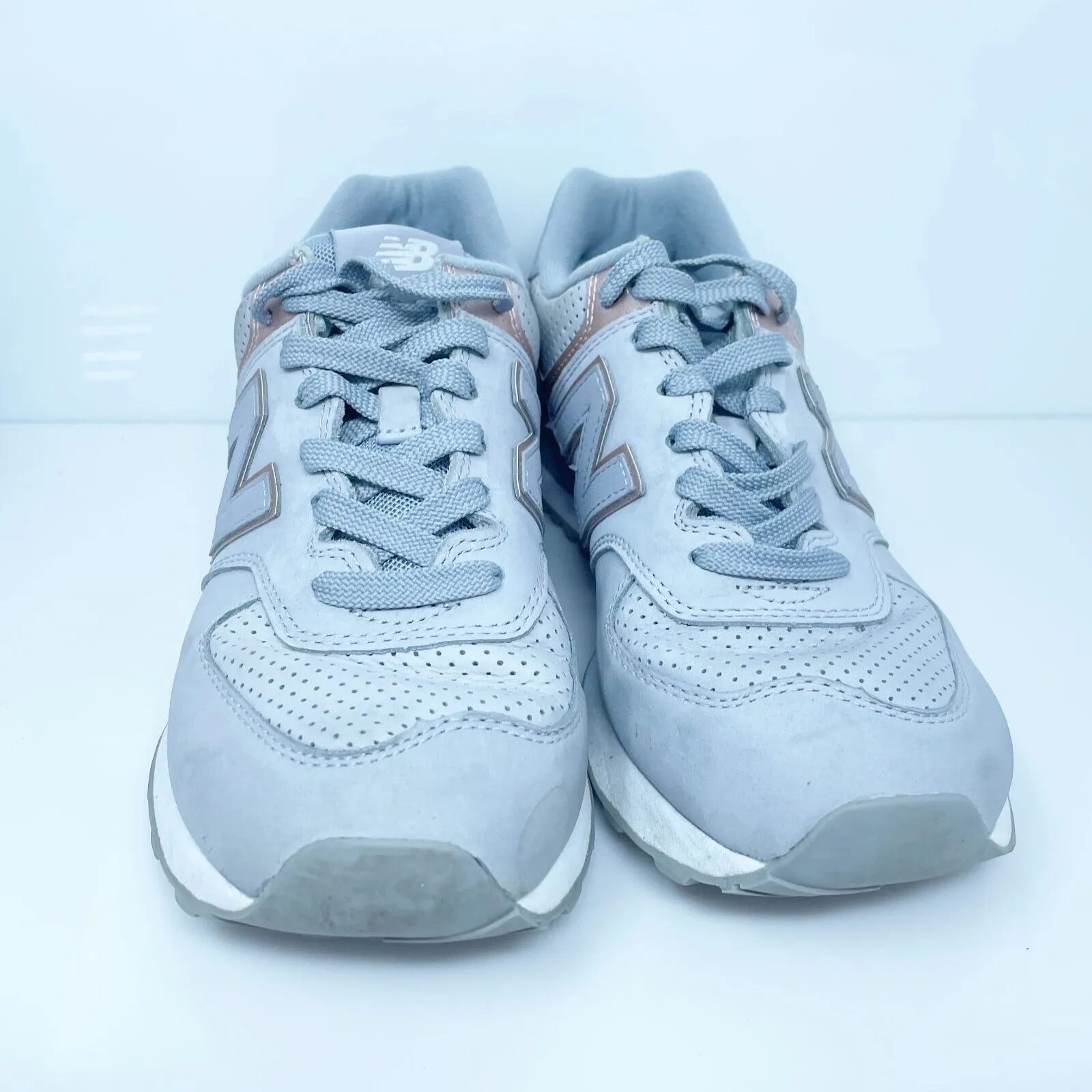 New Balance Womens 574 WL574NBN Gray Casual Shoes Sneakers Size 9 B