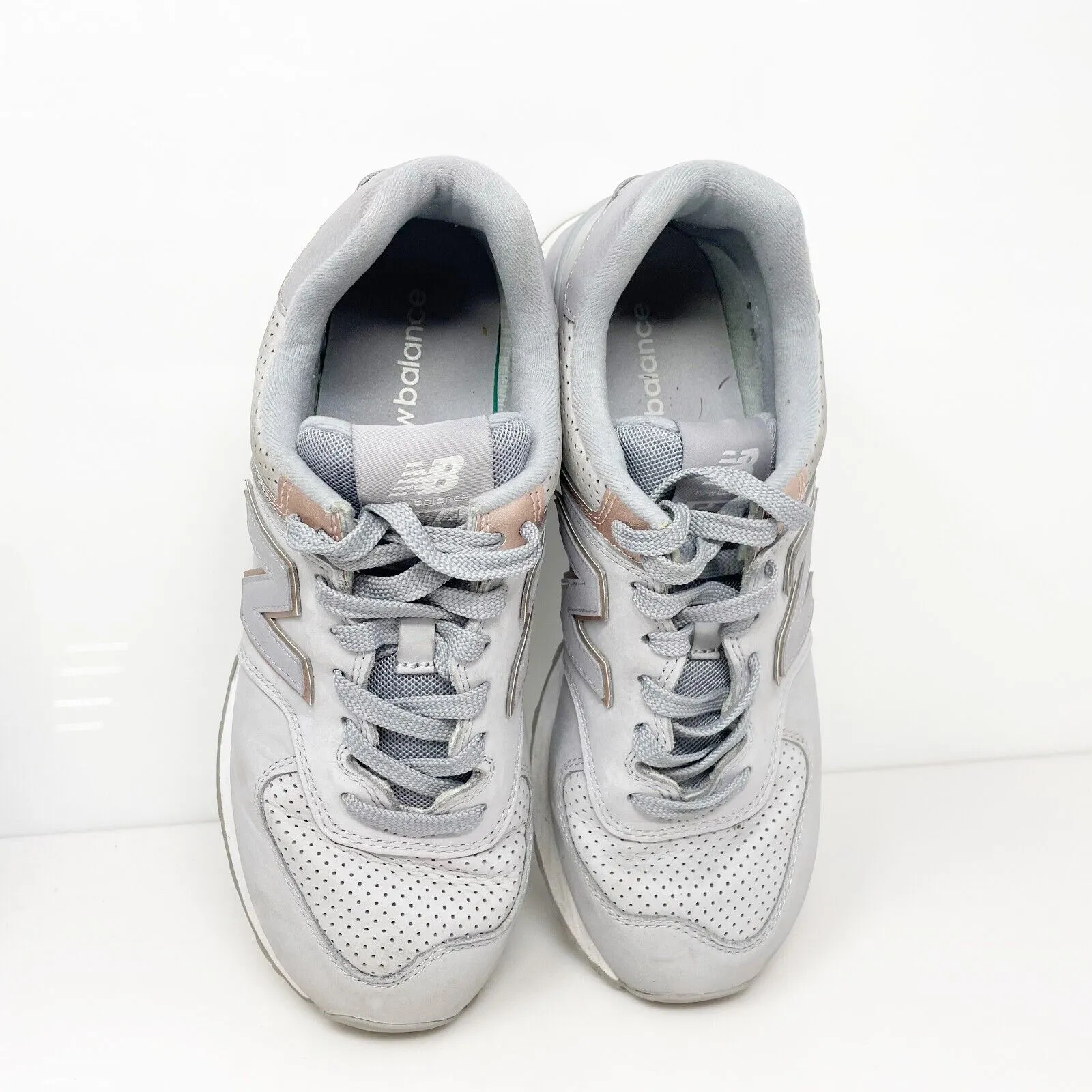 New Balance Womens 574 WL574NBN Gray Casual Shoes Sneakers Size 9 B