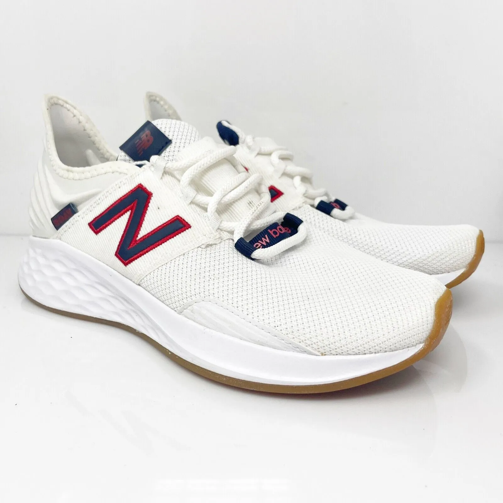 New Balance Womens Fresh Foam Roav WROAVSAM White Running Shoes Sneakers 9.5 D