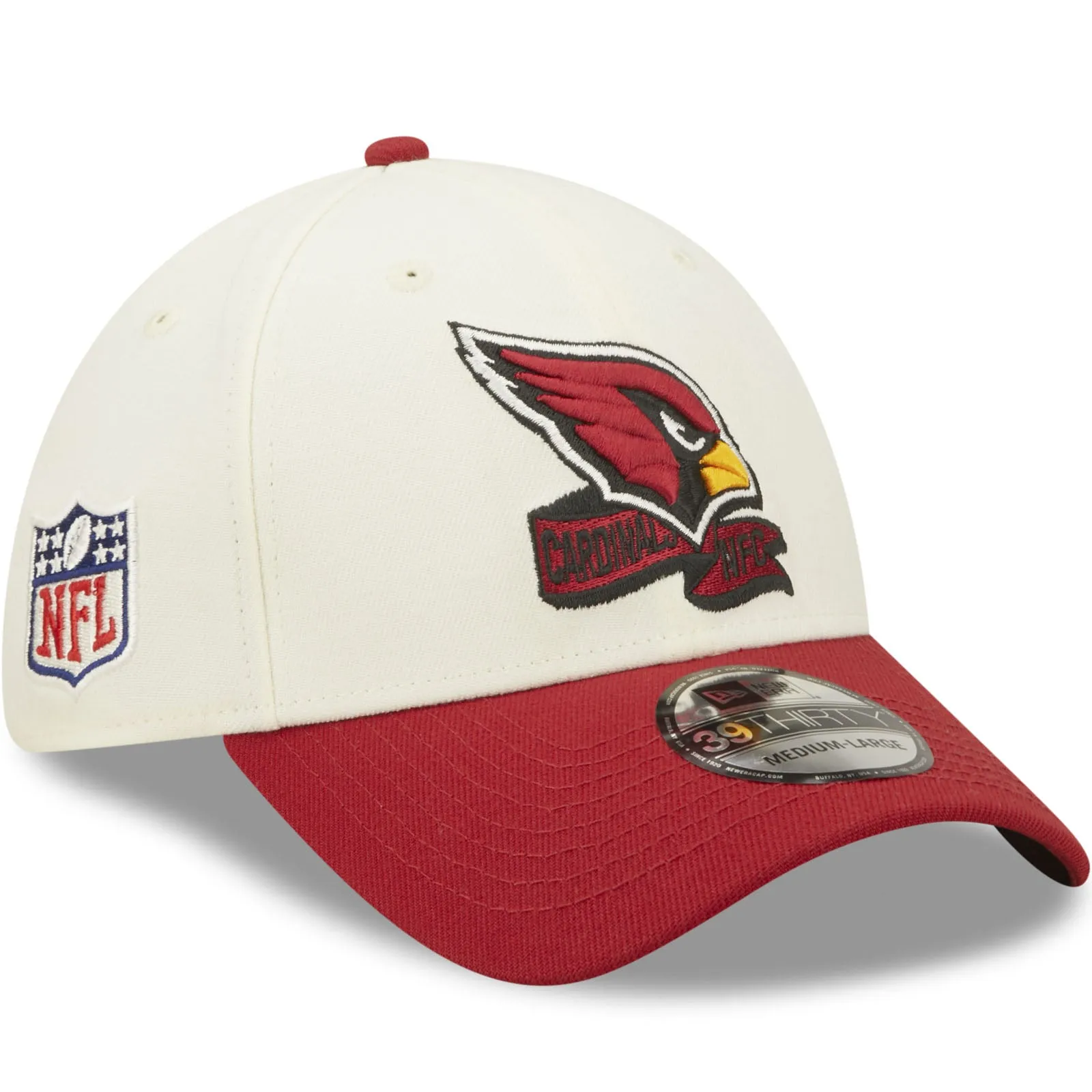 New Era Arizona Cardinals NFL 39THIRTY Sideline 2022 Baseball Cap - White