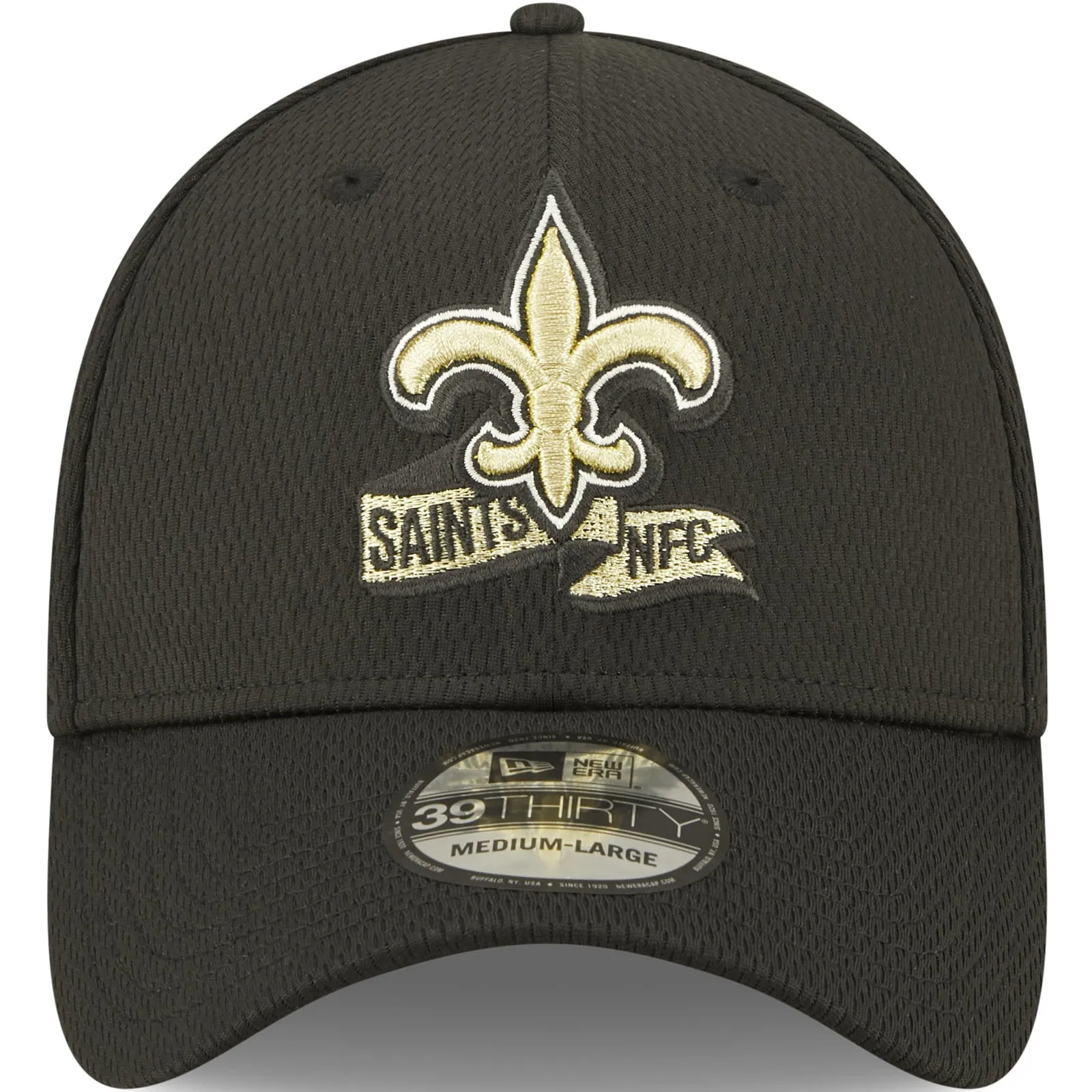 New Era New Orleans Saints NFL 39THIRTY Sideline Coach 2022 Baseball Cap Black