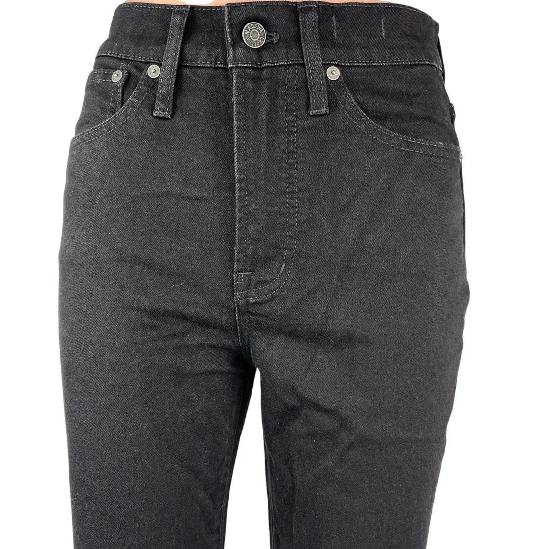 NEW Madewell Women's Black Perfect Vintage Bell Bottom Flare Denim Jeans Size 24