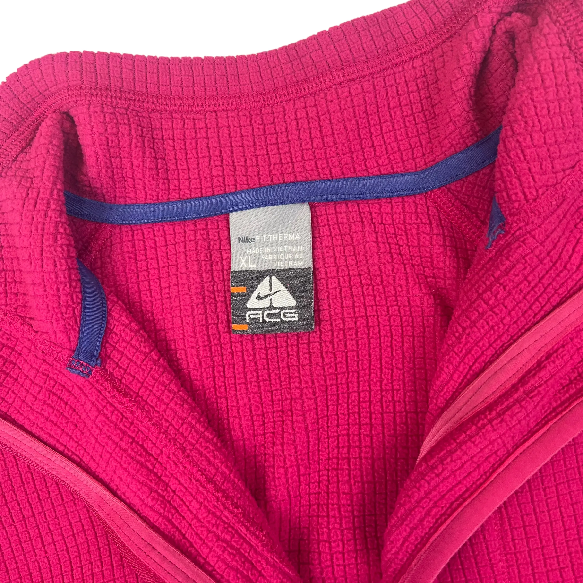 Nike ACG Pink Quarter Zip Therma Fleece