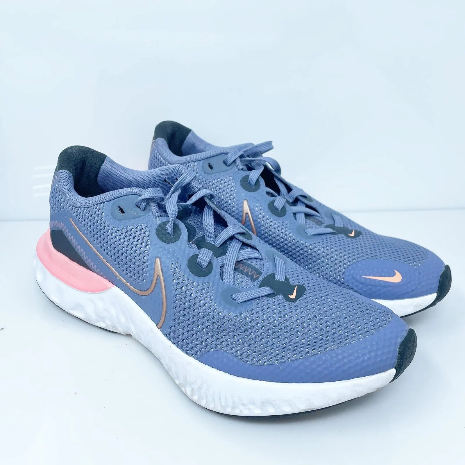 Nike Boys Renew Run CT1430-418 Blue Running Shoes Sneakers Size 6.5Y