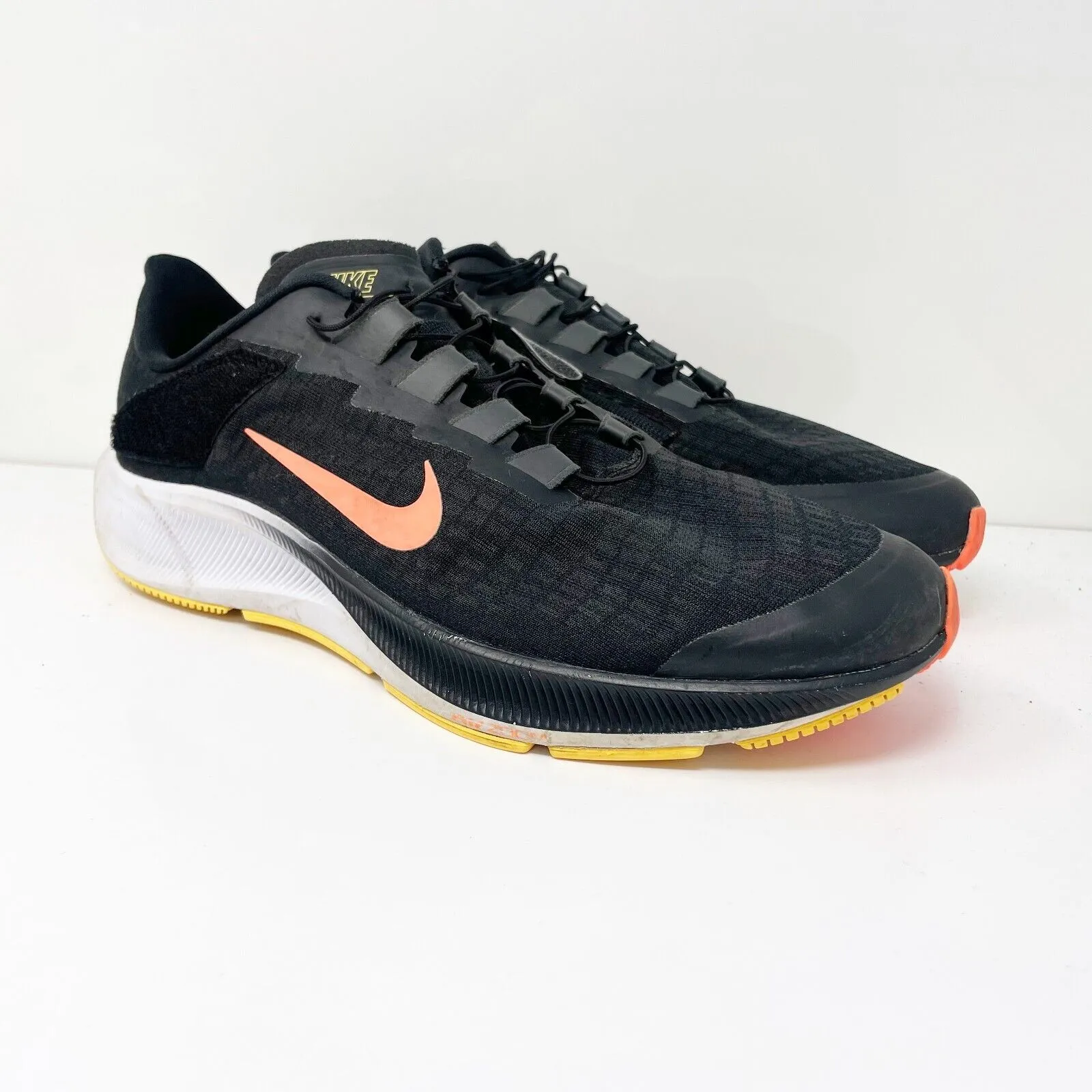 Nike Mens Air Zoom Pegasus 37 FlyEase CK8446 Black Running Shoes Sneakers 12.5