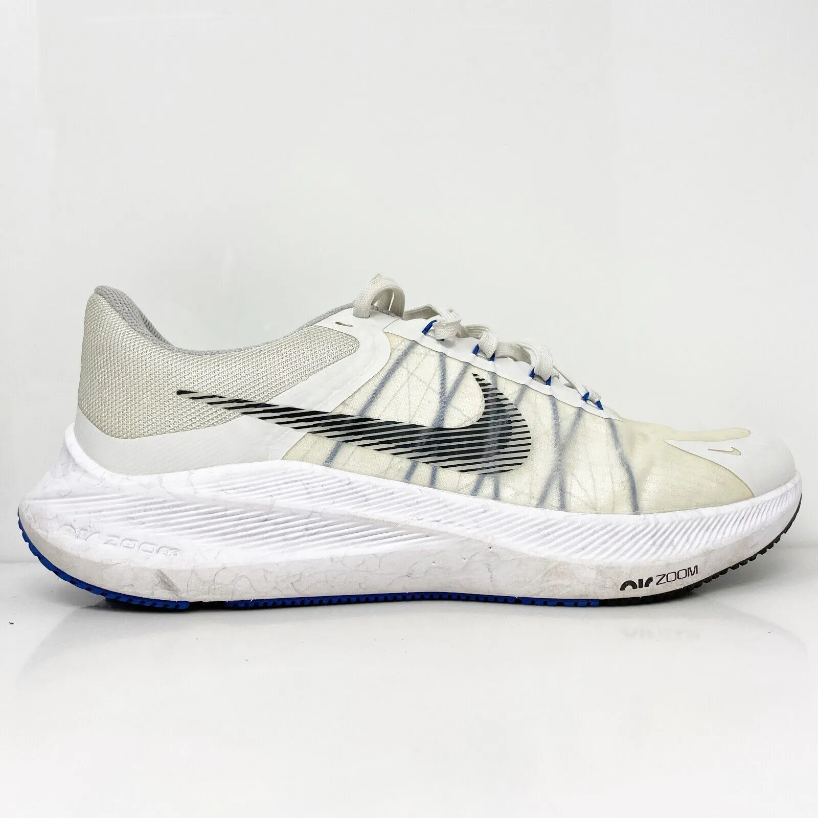 Nike Mens Zoom Winflo 8 CW3419-008 White Running Shoes Sneakers Size 12