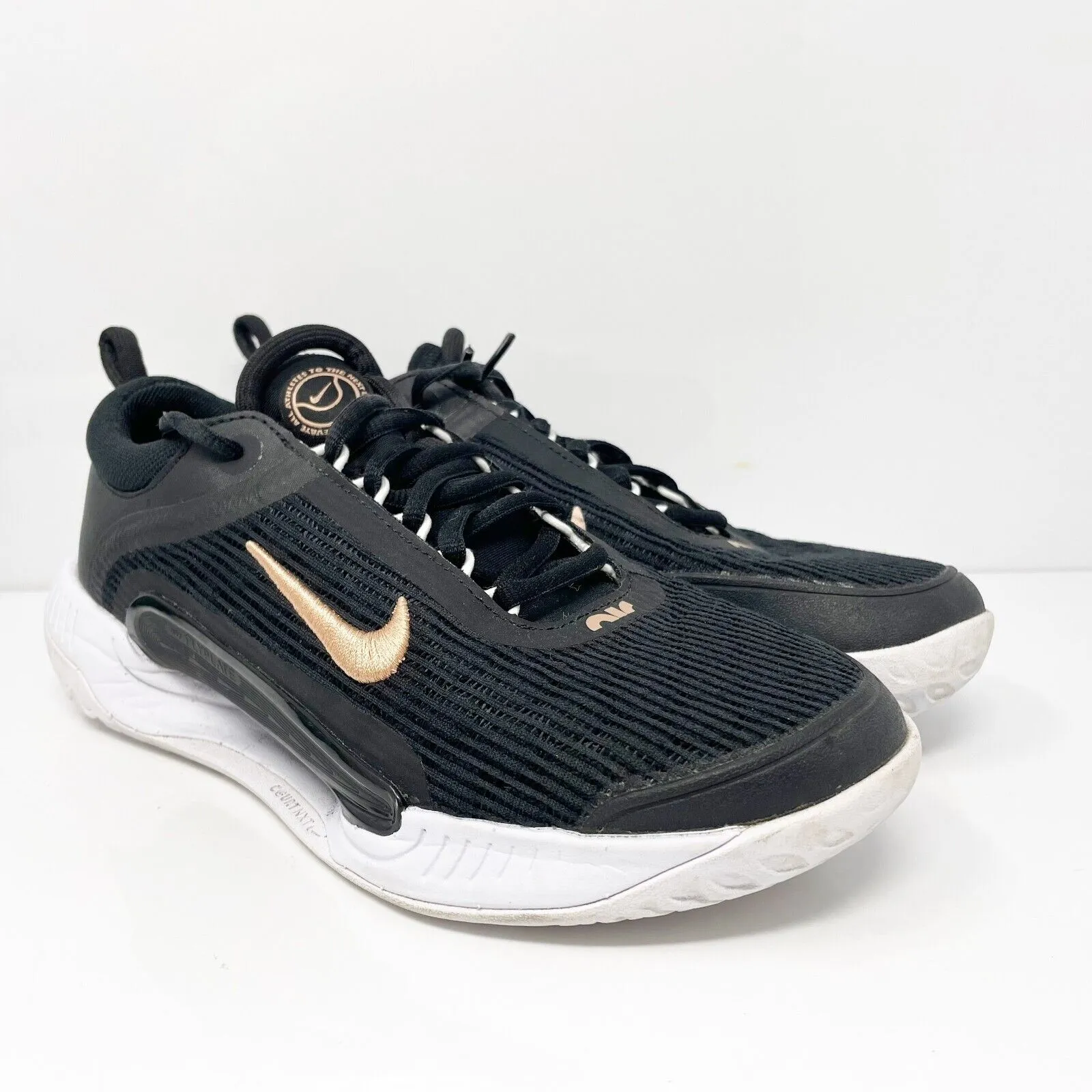 Nike Womens Court Air Zoom NXT DV3282-001 Black Running Shoes Sneakers Size 8