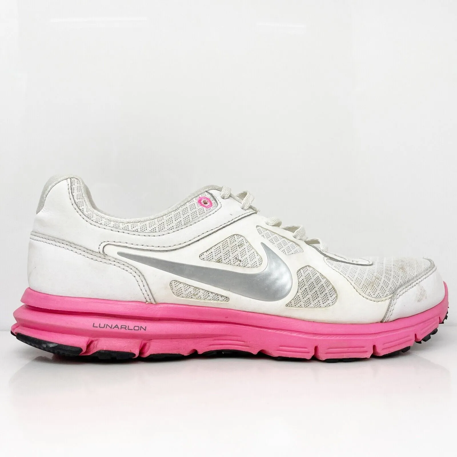 Nike Womens Lunar Forever 488164-100 White Running Shoes Sneakers Size 10