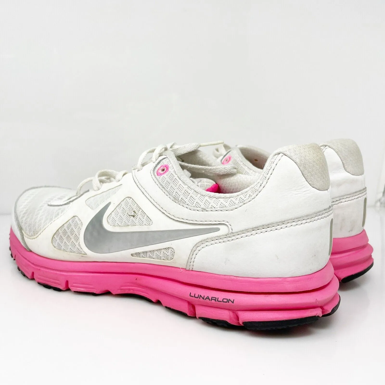 Nike Womens Lunar Forever 488164-100 White Running Shoes Sneakers Size 10