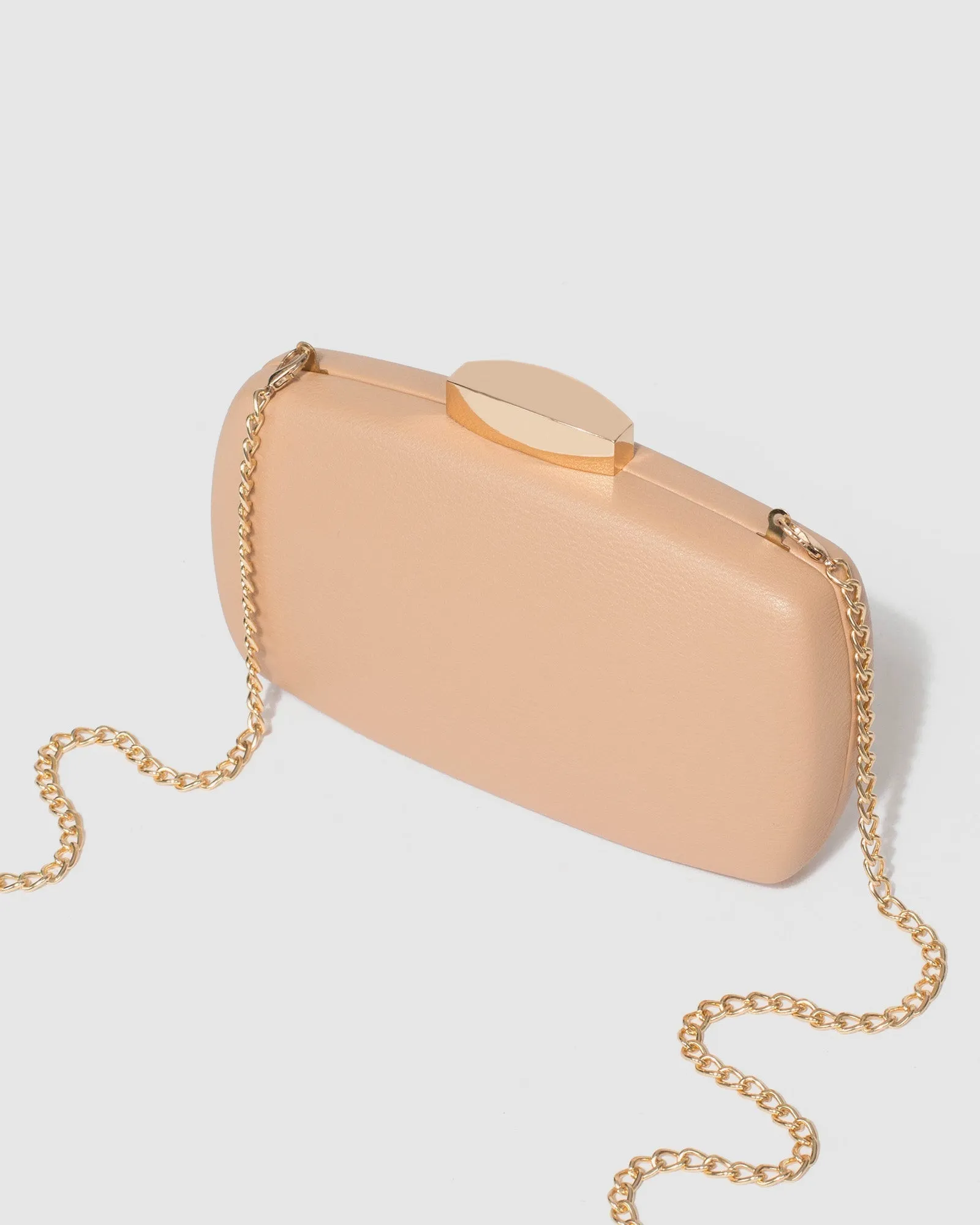 Nude Samara Hardcase Clutch Bag