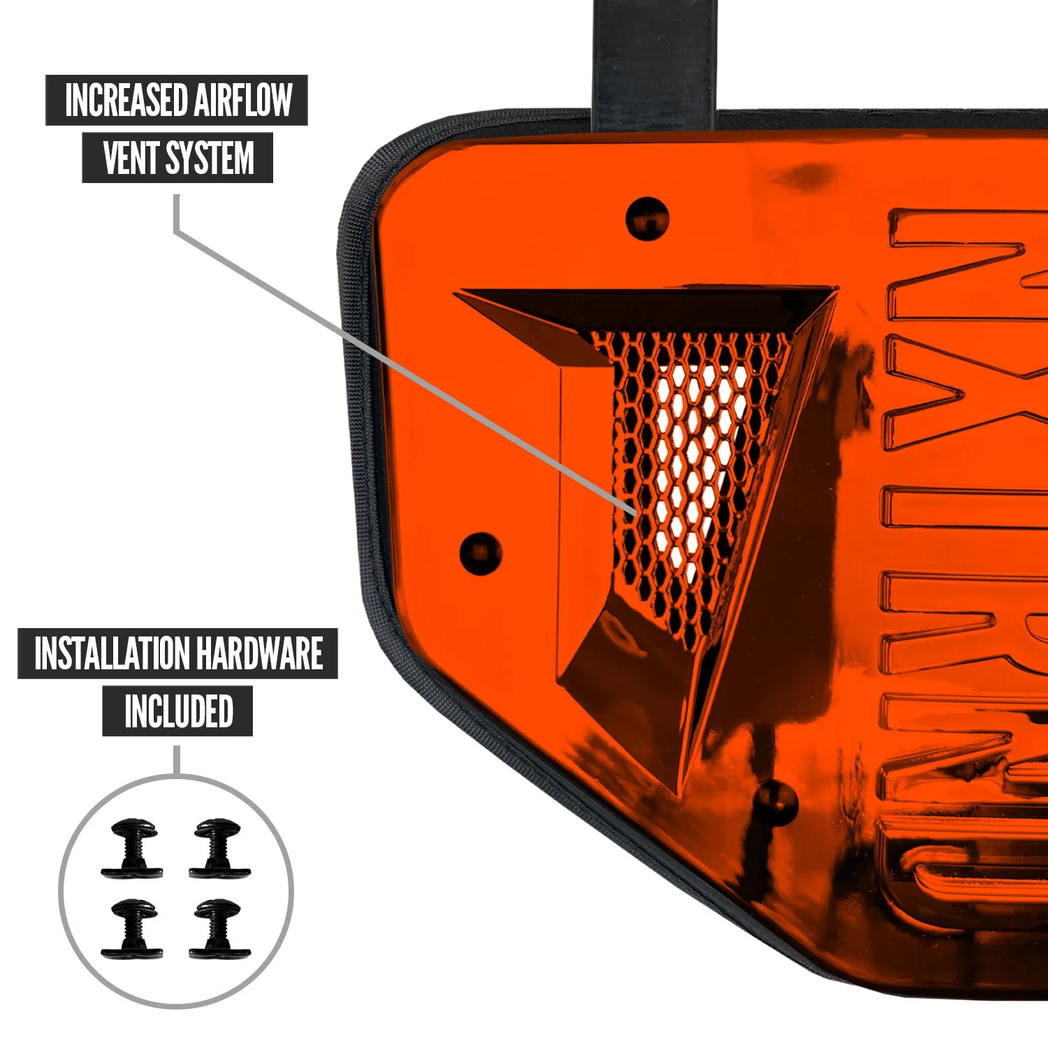 NXTRND B-PLATE Football Back Plate Chrome Orange