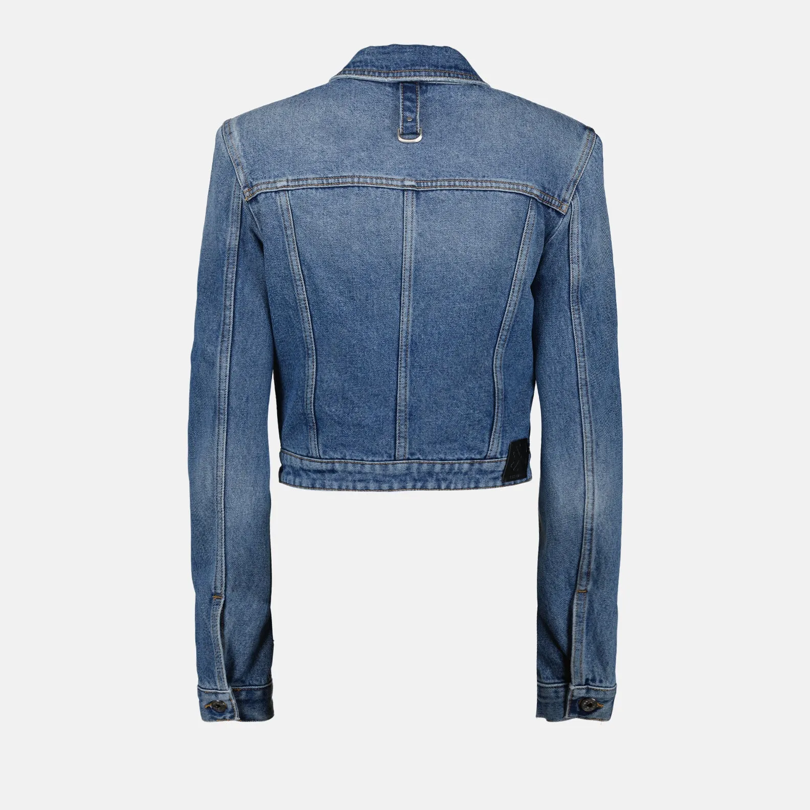 Off-White Cargo Crop Denim Jacket